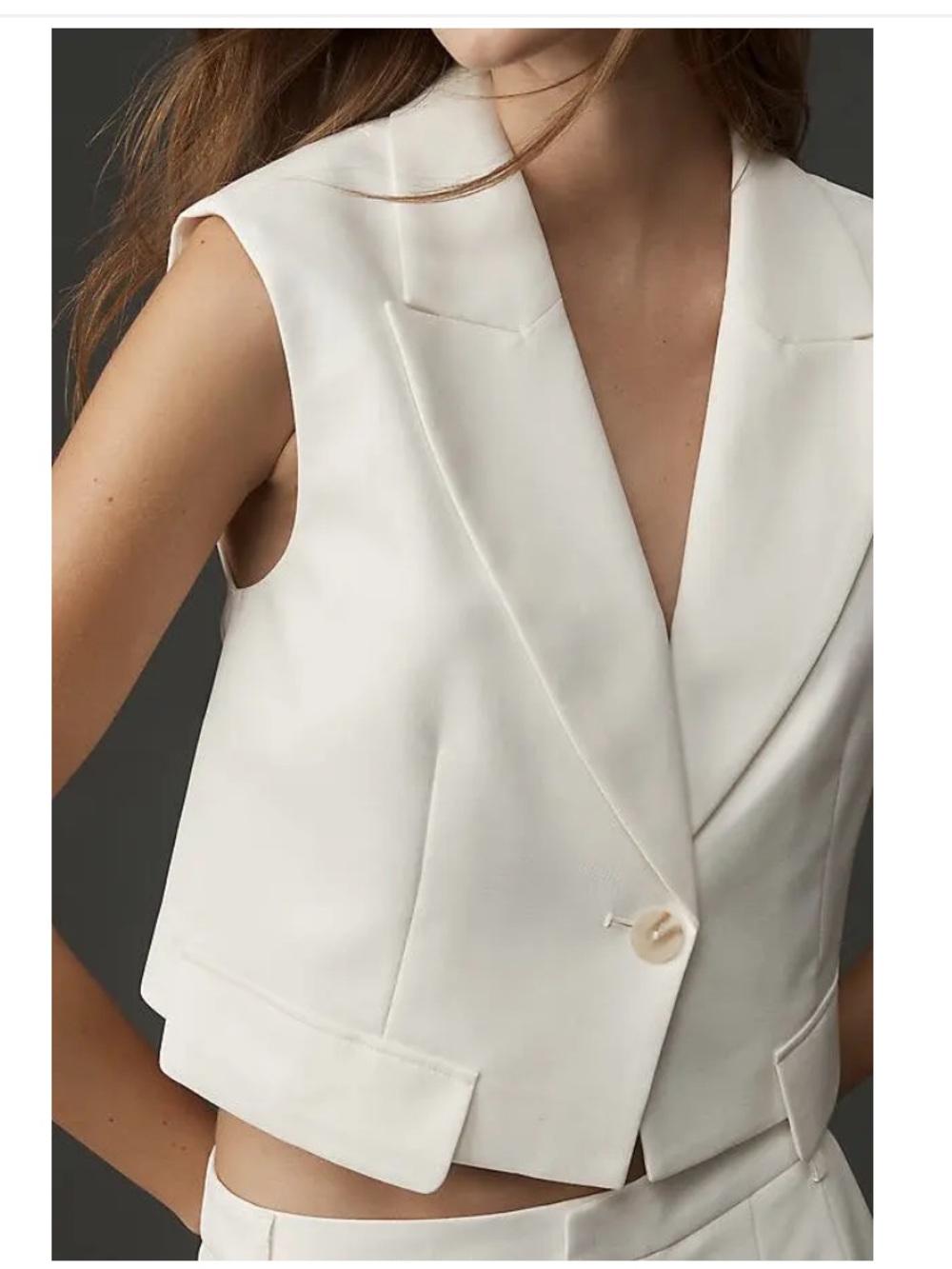 NWT ANTHROPOLOGY Maeve Tailored Crop Top - Picture 2 of 5